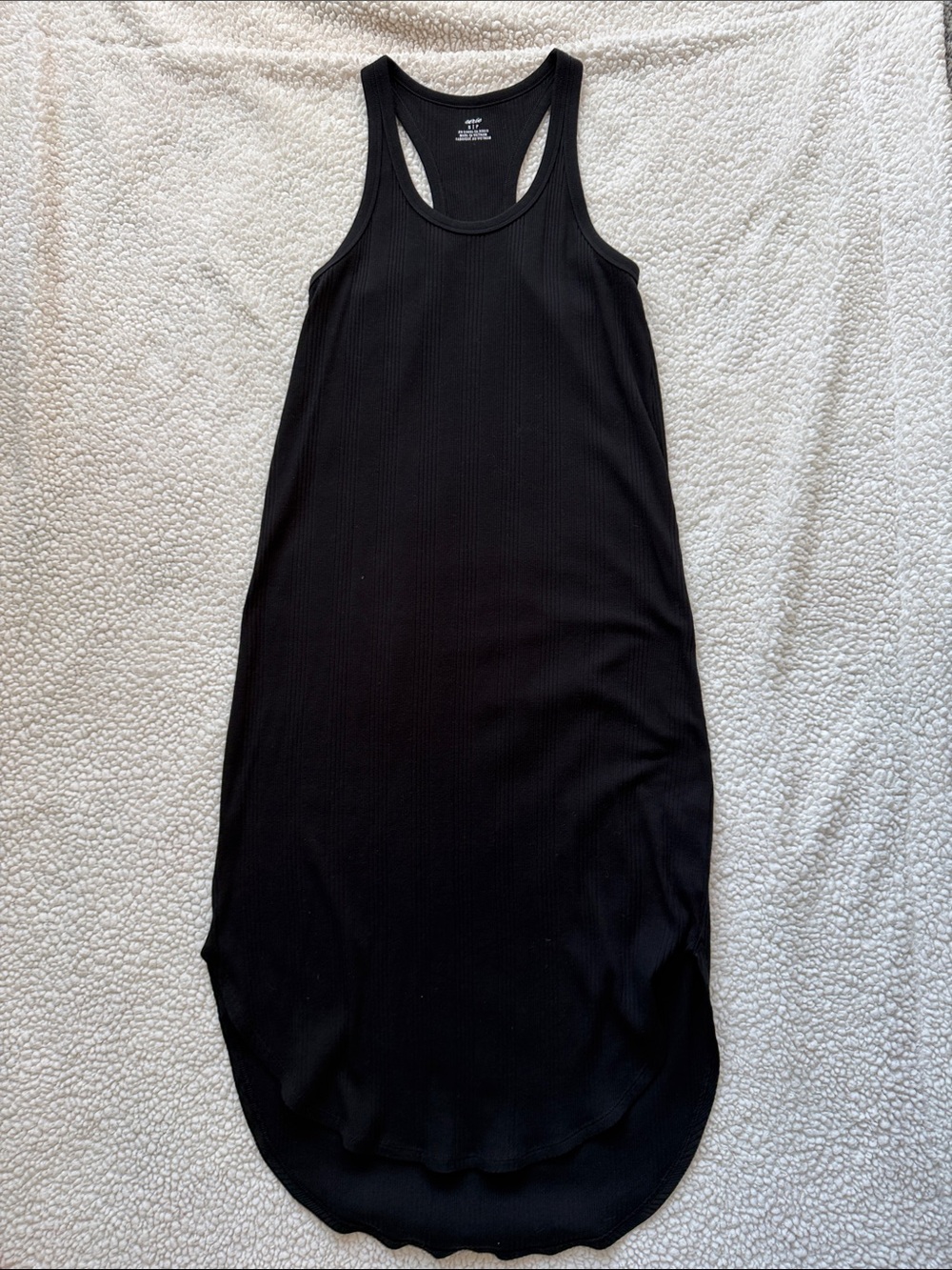 Aerie Black Ribbed Racerback Midi Dress -  Women Size S NWT